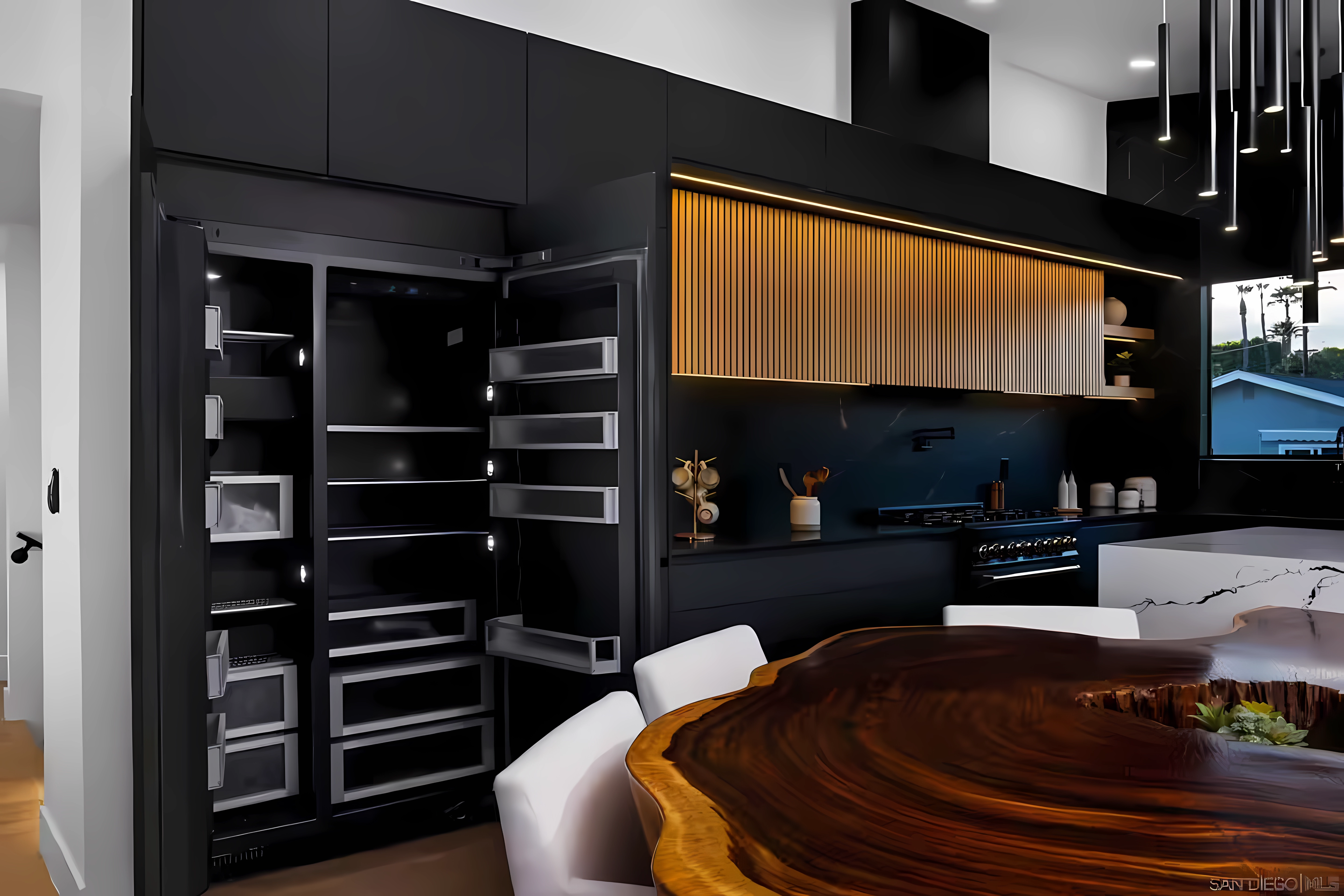 Modern fully equipped kitchen
